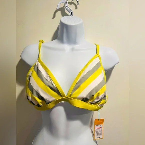 Kona Sol Women's Triangle Bikini Top Large Size - Picture 8 of 16